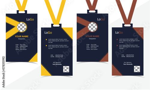 Simple employee business name card template.