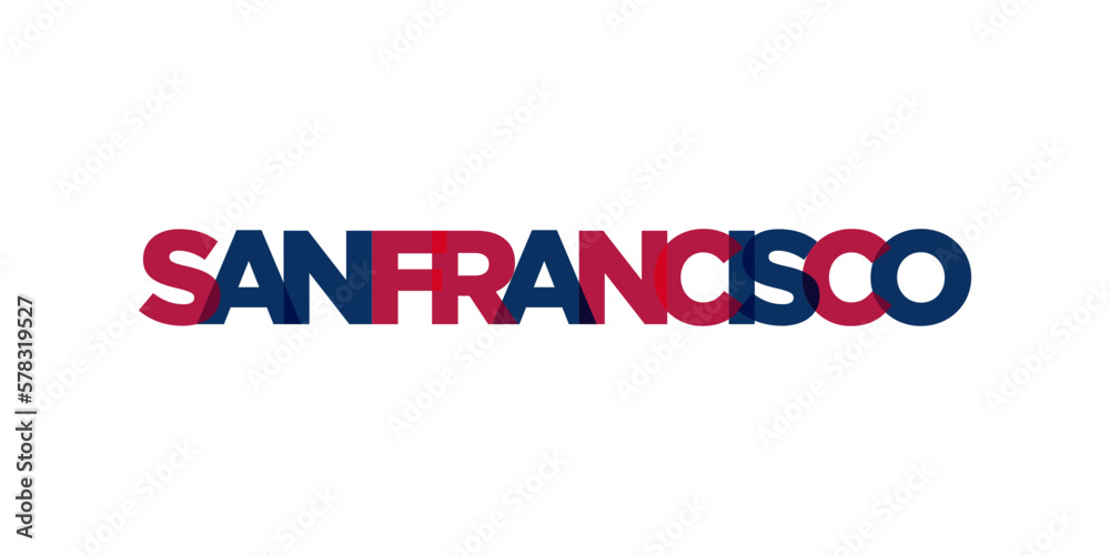 San Francisco, California, USA typography slogan design. America logo with graphic city lettering for print and web. San Francisco, California, USA typography slogan design. America logo with graphic city lettering for print and web.