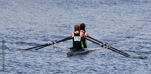 Ladies Pairs Sculling Team Rowing on 