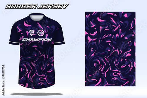 Soccer jersey sport t-shirt design mockup for football club