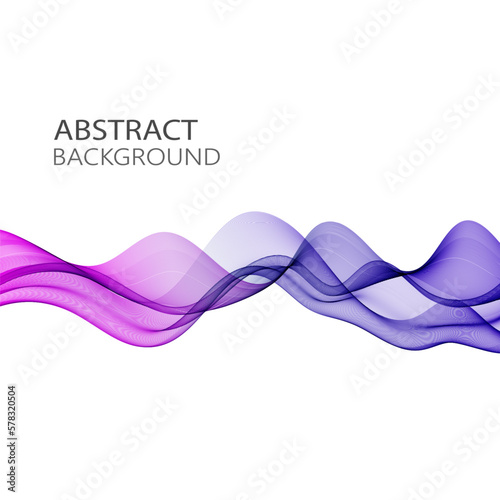 Abstract lilac blue wave background, transparent wave wavy lines on white background