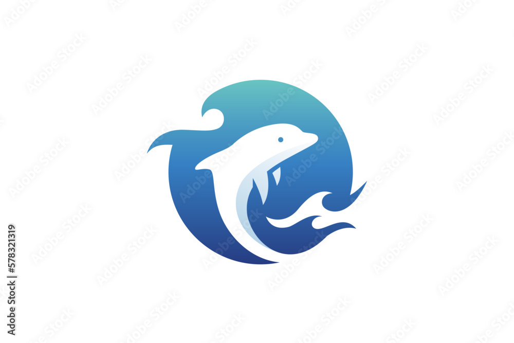 Fototapeta premium Dolphin Logo