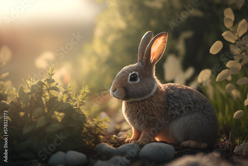 Easter Bunnies: Cute and Playful for Your Holiday Designs | Bunny Generative Ai