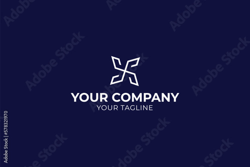 Modern pinwheel logo design. positive, modern, minimalist, icon, Vector