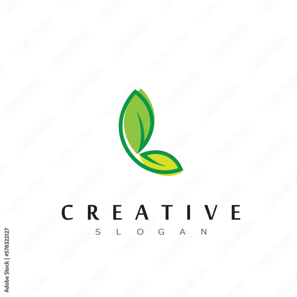 Fototapeta premium Green Leaf Icon Vector Illustrations