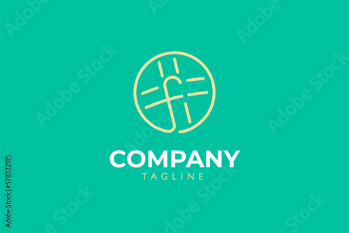 Modern knit logo design. positive, modern, minimalist, icon, Vector