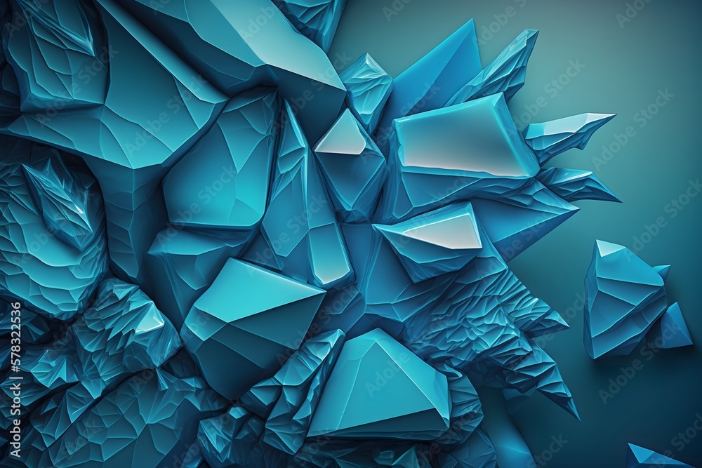 geometric ice pattern abstract created using AI Generative Technology