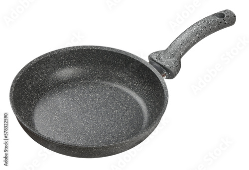 Frying pan isolated on white background photo