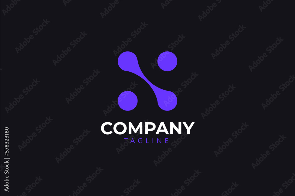 Fototapeta premium Modern nano logo design. modern, minimalist, icon, Vector