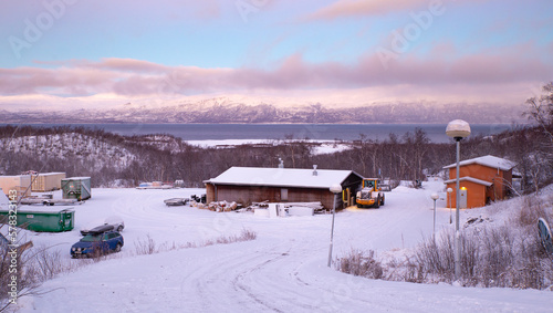 Canvas Print abisko sky station in winter in the Abisko National Park