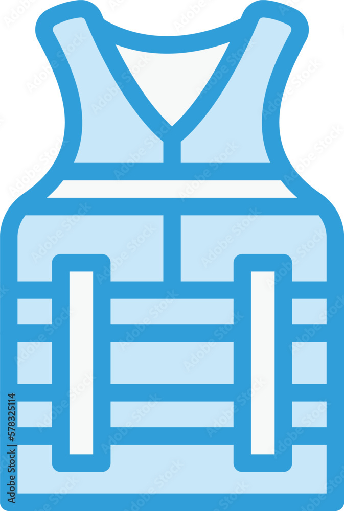 Fototapeta premium Life jacket Vector Icon Design Illustration