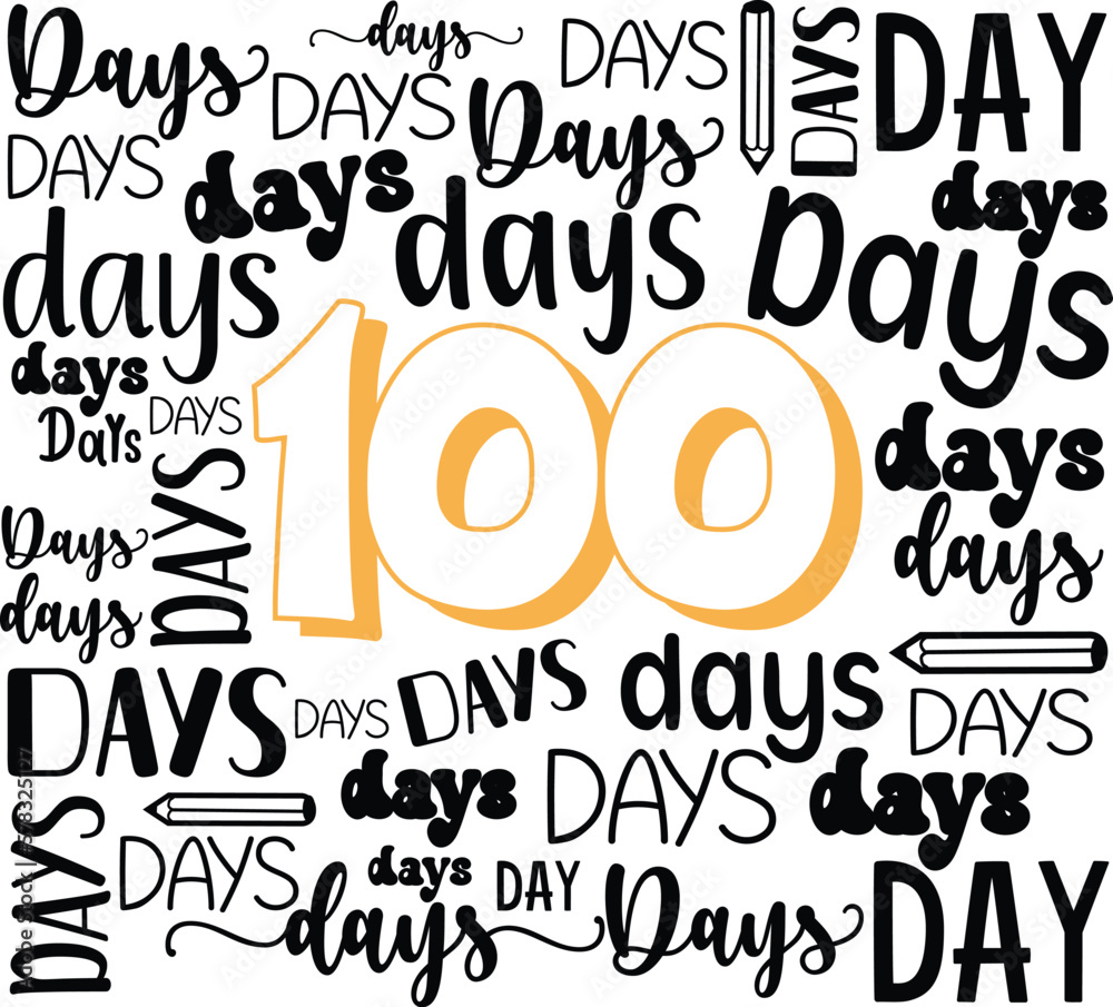100 days Of School SVG Design