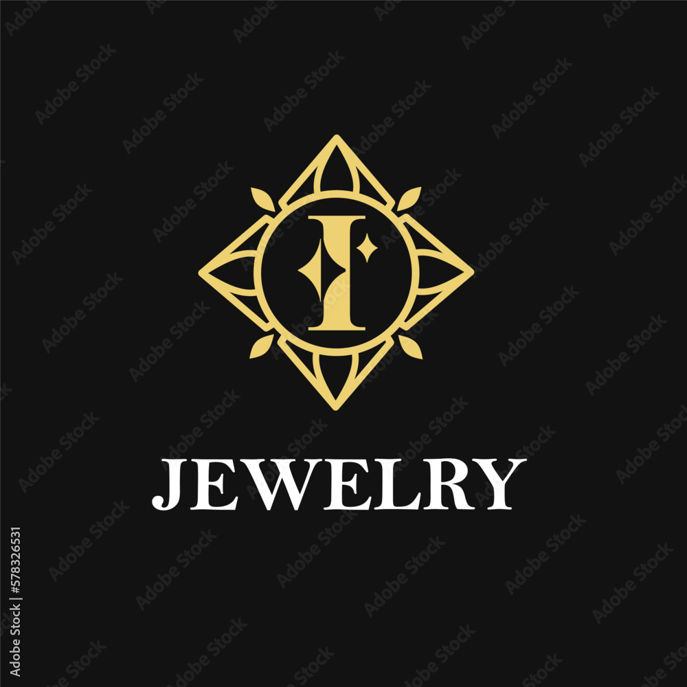 I Letter with Sparkle and Diamond Icon for Jewelry Ring, Necklace, Accessories Retail, Store Business Workshop Logo Template I Letter with Sparkle and Diamond Icon for Jewelry Ring, Necklace, Accessories Retail, Store Business Workshop Logo Template