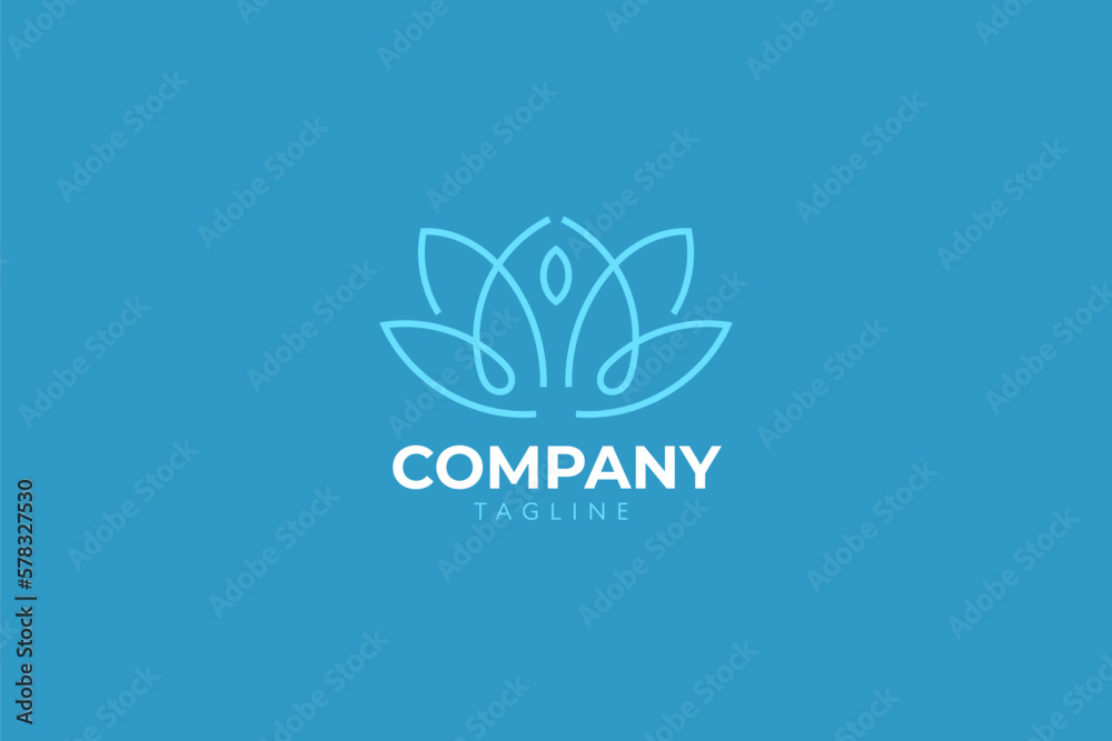 Fototapeta premium minimalist flower logo design. modern, minimalist, icon, Vector