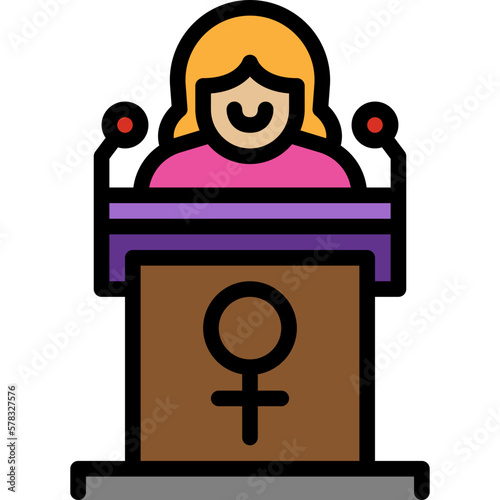 politician filled outline icon
