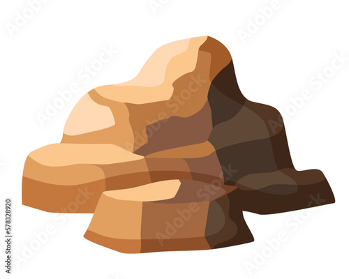 Stones. Vector clipart isolated on white background.