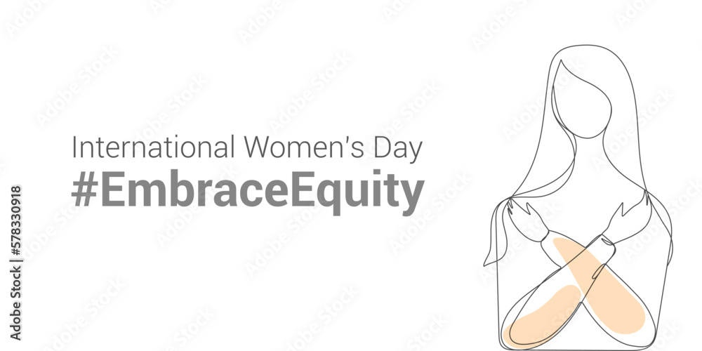 #EmbraceEquity. Women's Day banner. Line art drawing. International Women's Day. International womens day. 2023 womens day. Women's Day vector illustration. #EmbraceEquity. Women's Day banner. Line art drawing. International Women's Day. International womens day. 2023 womens day. Women's Day vector illustration.