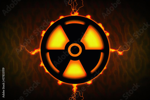  Warned Bright Colors Offer No Protection Against Deadly Radioactive Threat. Generative AI photo