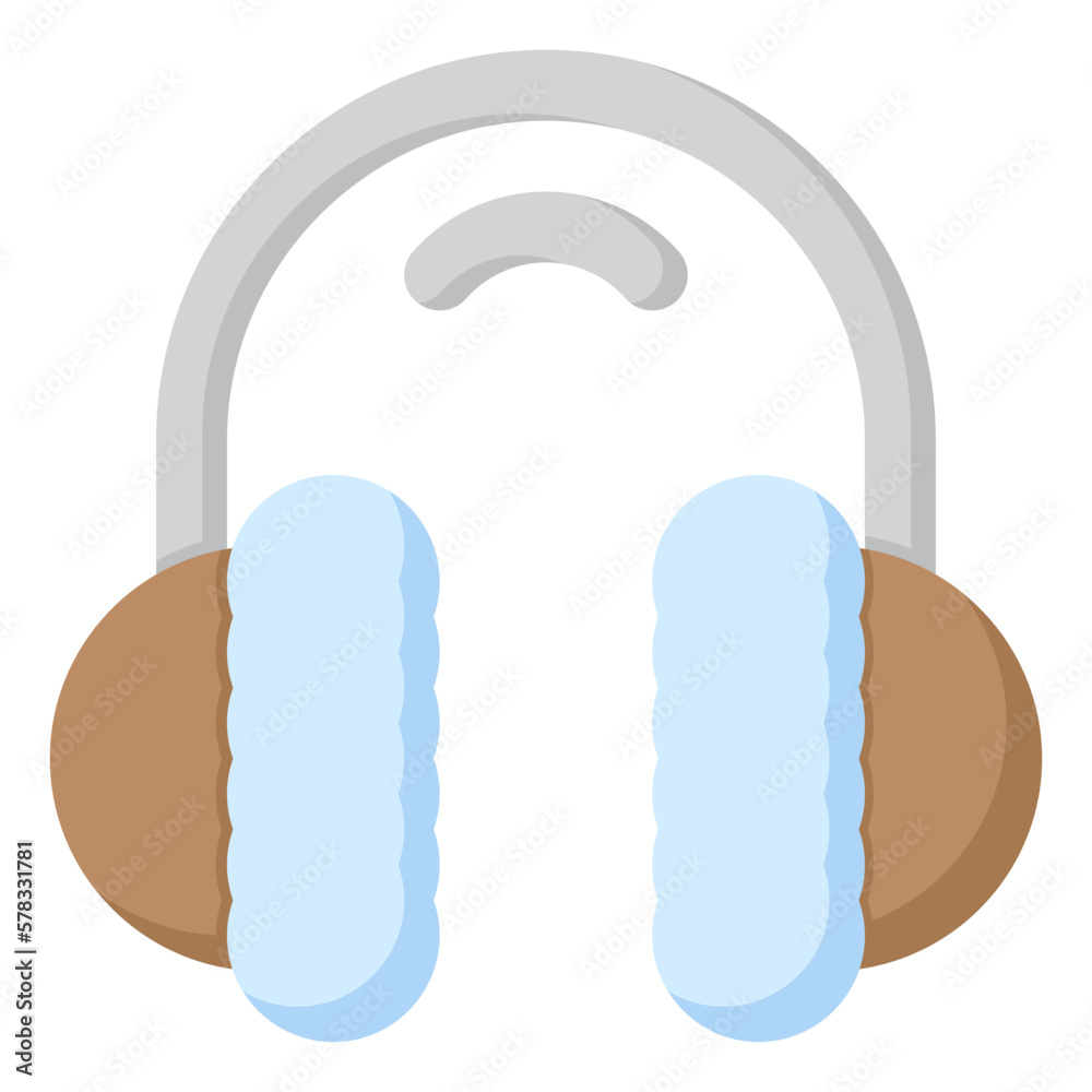 Winter earmuff icon. Warm winter earmuff. Simple illustration of winter earmuff. Vector illustration Winter earmuff icon. Warm winter earmuff. Simple illustration of winter earmuff. Vector illustration