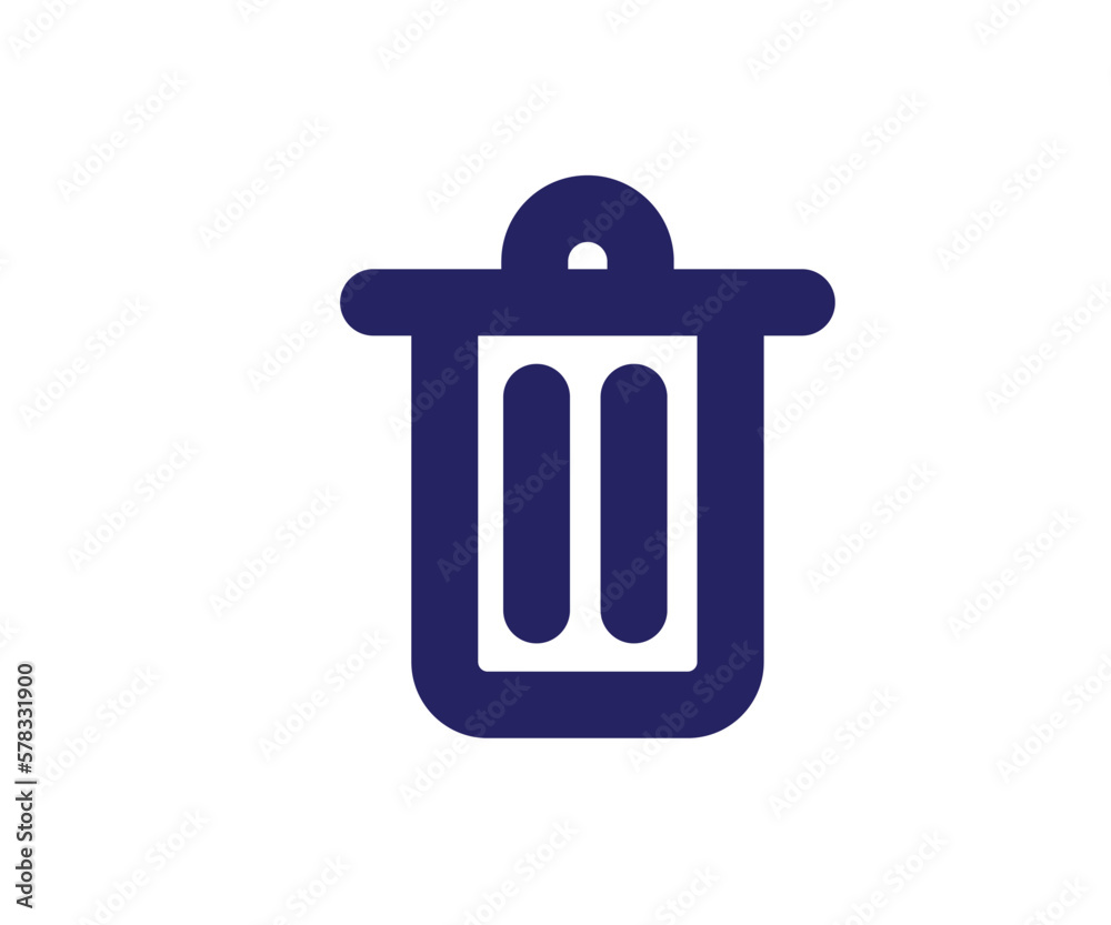 Minimal dustbin icon vector design tamplate Minimal dustbin icon vector design tamplate
