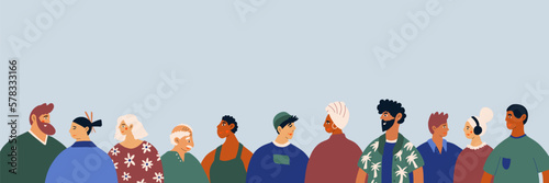 Set of diversity people in trendy hipster clothes. Multiethnic group of men and women in casual clothes. Cartoon vector illustration isolated on background.