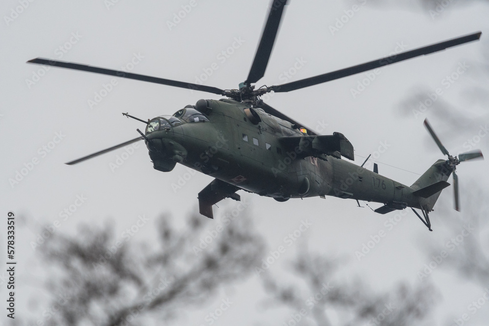 Fototapeta premium military helicopter in action