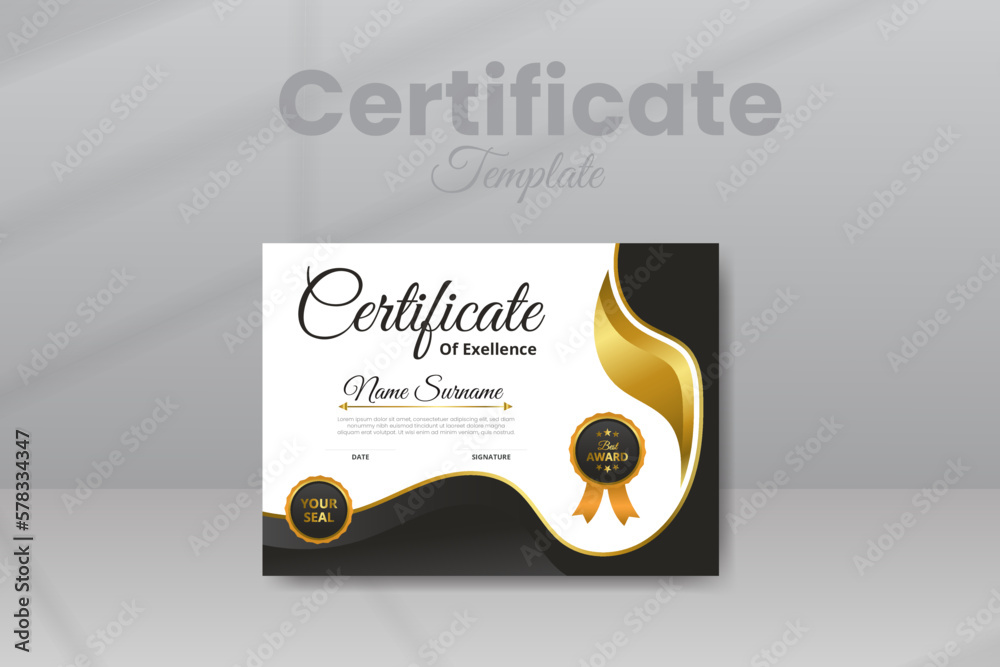 Naklejka premium Modern Design Certificate Template