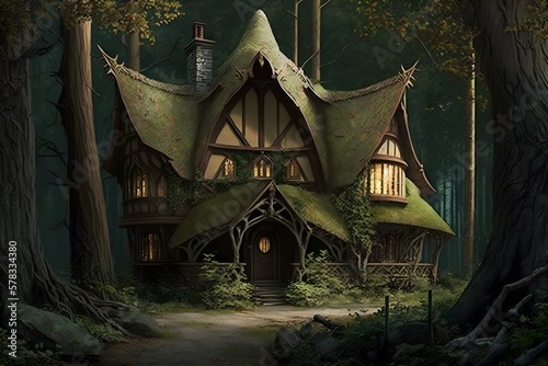 elvish house created using Generative AI Technology