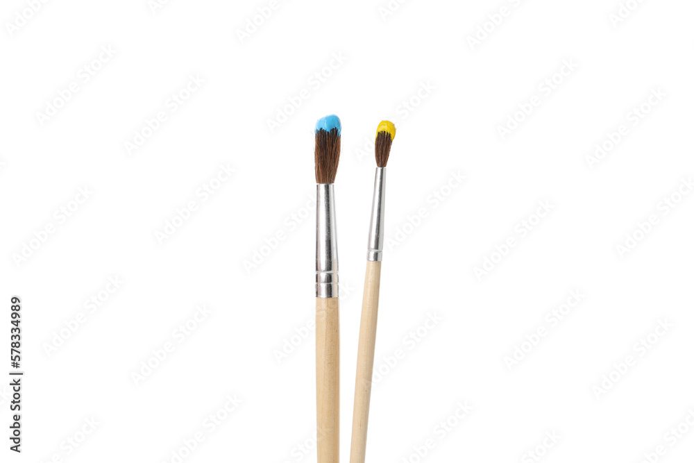Concept of drawing and art, isolated on white background Concept of drawing and art, isolated on white background
