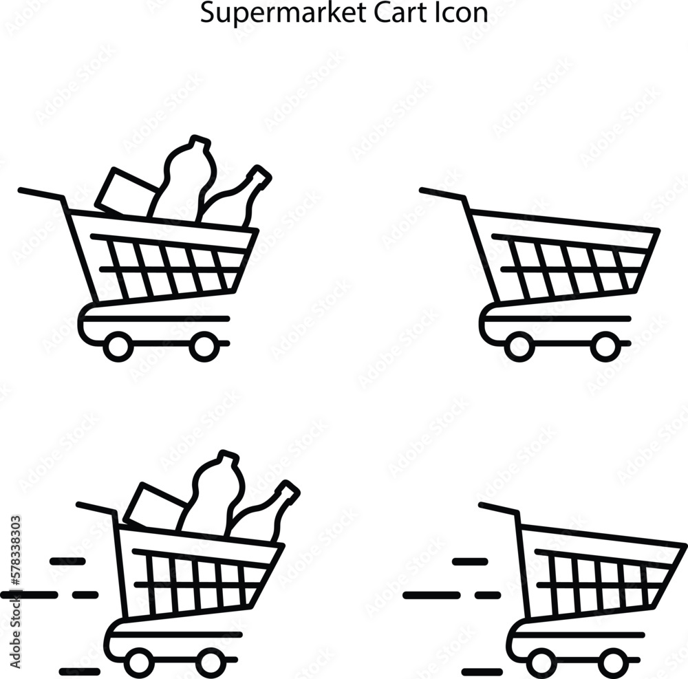 Cart icon. Cart icon symbol. Cart icon vector. Cart icon set for apps and web. trolley sign. Cart icon. Cart icon symbol. Cart icon vector. Cart icon set for apps and web. trolley sign.