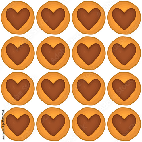 Pattern homemade cookie different taste in pastry biscuit