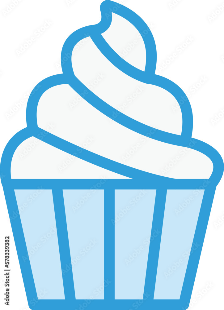 Cup Cake Vector Icon Design Illustration Cup Cake Vector Icon Design Illustration