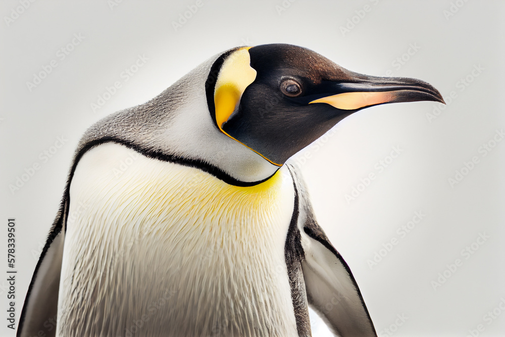 Naklejka premium Emperor penguin. isolated on white background