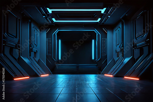 Canvas Print modern futuristic sci fi background