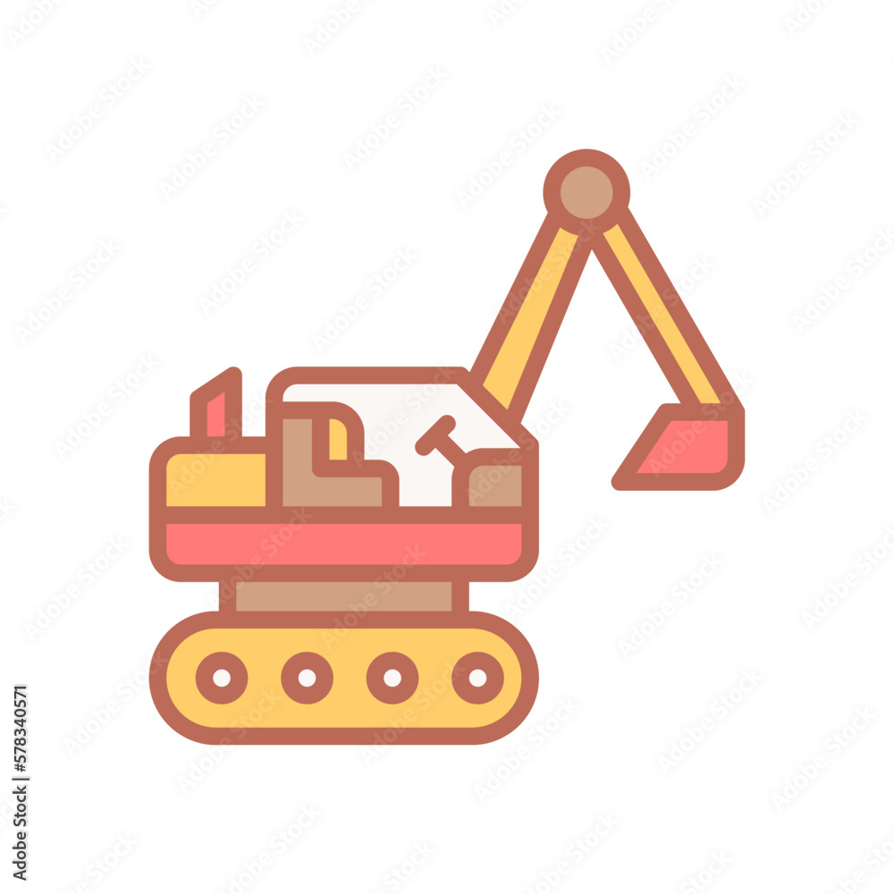 excavator icon for your website design, logo, app, UI. excavator icon for your website design, logo, app, UI.