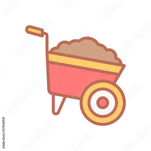 wheelbarrow icon for your website design, logo, app, UI. 