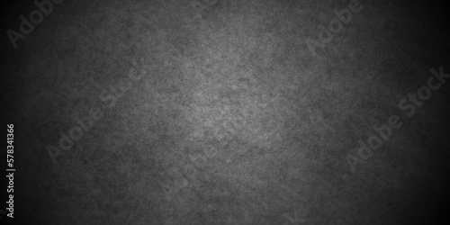 Dark black stone wall grunge textured concrete background. Panorama dark grey black stone slate background or texture. Vector black grunge wall concrete texture. Stone wall background.