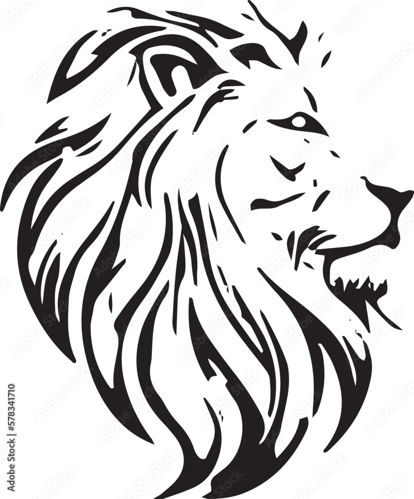 head lion line art logo head lion line art logo