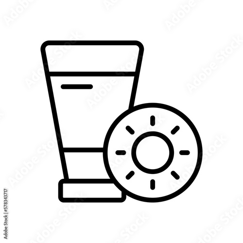 sun cream icon for your website design, logo, app, UI. 