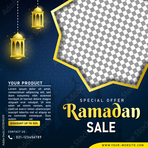 Ramadan Sale Banner Template for Social Media Post