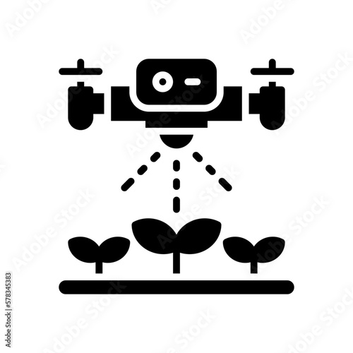 watering drone icon for your website design, logo, app, UI. 