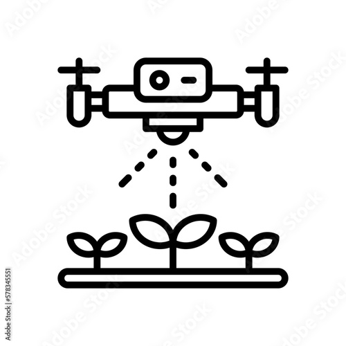 watering drone icon for your website design, logo, app, UI. 
