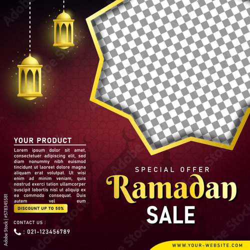 Ramadan Sale Banner Template for Social Media Post