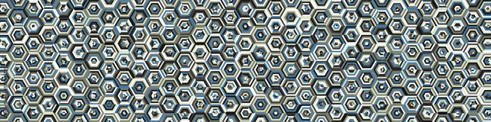 Fototapeta premium Hexagonal Maze pattern abstract illustration