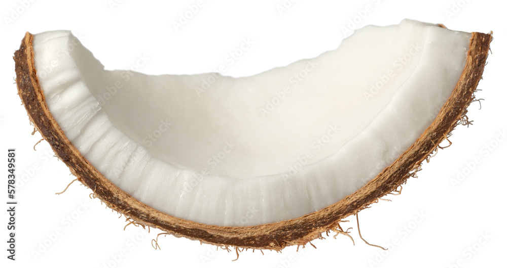 Fresh coconut meat isolated on white background. Fresh coconut meat isolated on white background.