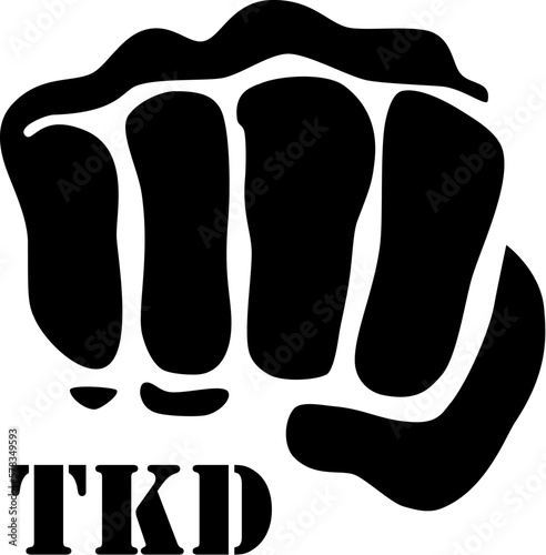 tkd logo taekwon-do black fist