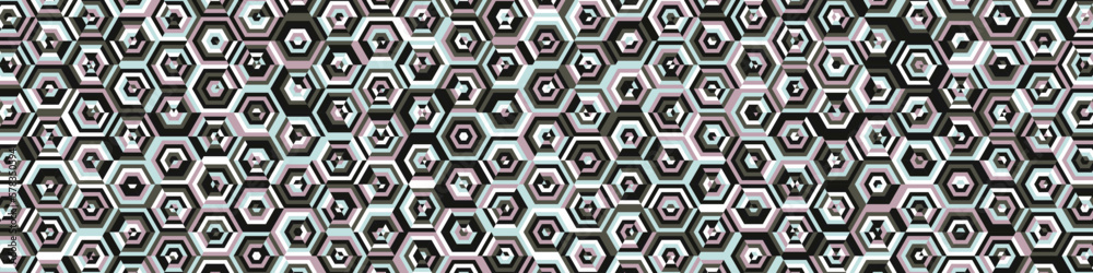 Hexagonal Maze pattern abstract illustration Hexagonal Maze pattern abstract illustration
