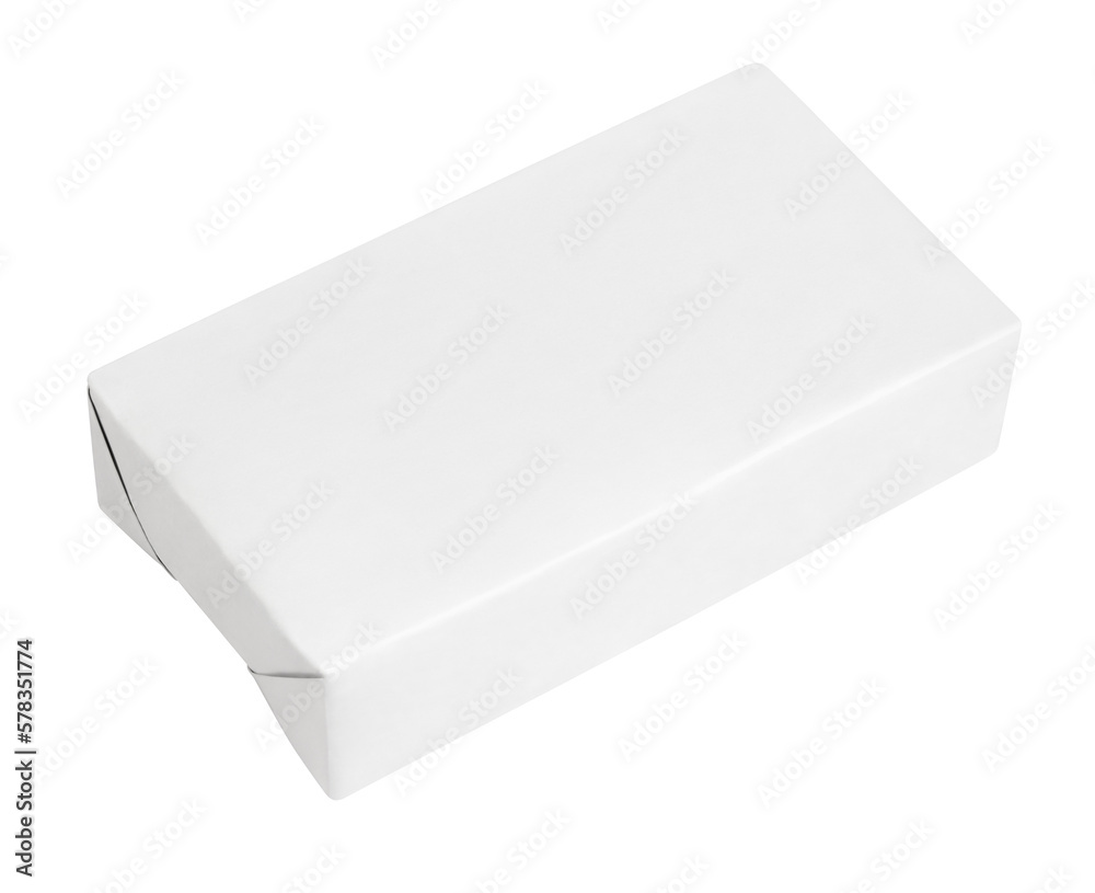 Spread butter wrap box package isolated on transparent background
