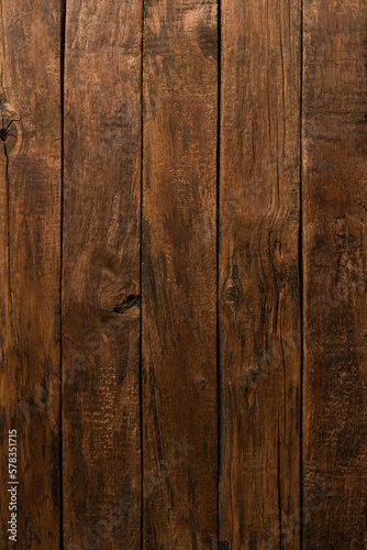 Vintage wooden table with copyspace