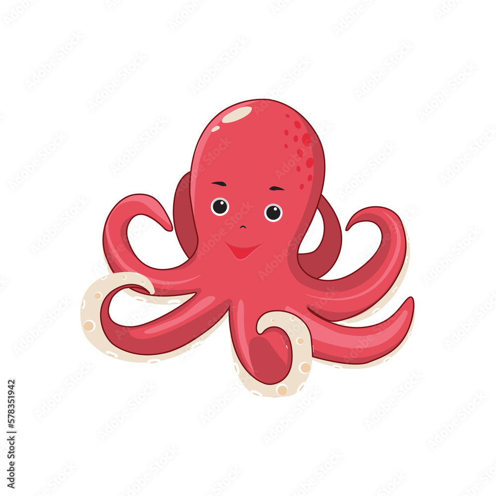 Octopus design. Marine animals underwater. Colorful, cute illustrations for clothes, pictures, wallpapers for kids. PNG Octopus design. Marine animals underwater. Colorful, cute illustrations for clothes, pictures, wallpapers for kids. PNG
